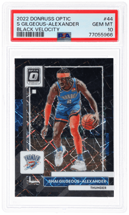 2022 Donruss Optic Black Velocity Shai Gilgeous-Alexander #44 39/39 PSA 10