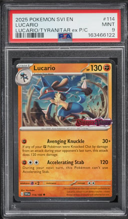 2025 Pokemon Scarlet & Violet Promo Premium Collection Lucario #114 PSA 9 MINT