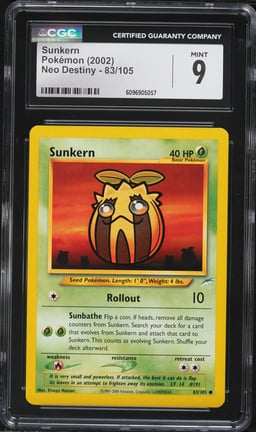 2002 Pokemon Neo Destiny Sunkern #83 CGC 9 MINT