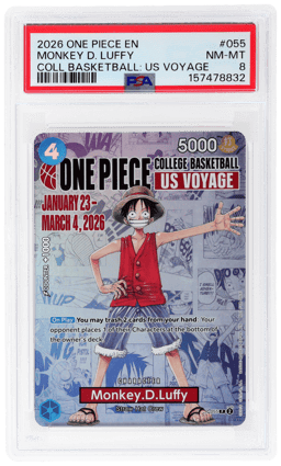 2026 One Piece Promo College Basketball US Voyage Monkey D. Luffy #P055 PSA 8