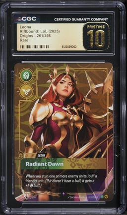 2025 Riftbound: LoL Origins Leona #261 CGC 10 PRISTINE
