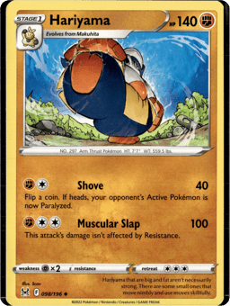 2022 Hariyama #98 Lost Origin