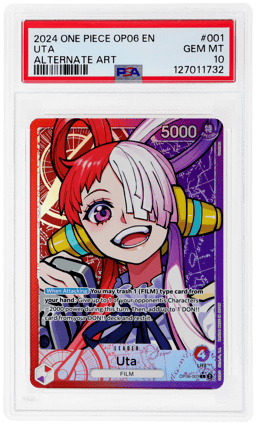 2024 One Piece Wings of the Captain Alternate Art Uta #OP06001 PSA 10