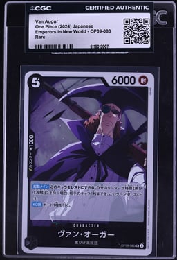 2024 One Piece Japanese Emperors In New World Van Augur #OP09-083 CGC AUTH