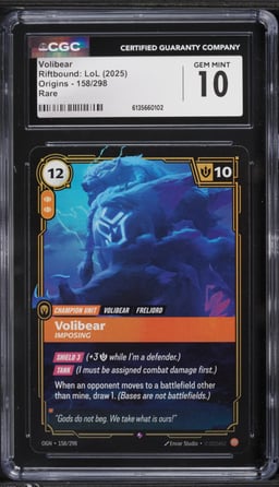 2025 Riftbound League Of Legends Origins Volibear #158 CGC 10 GEM MINT