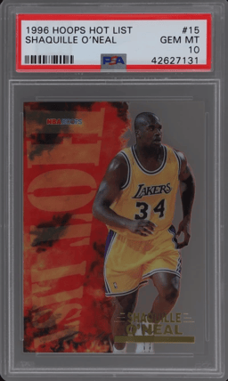 1996 Hoops Hot List Shaquille O'Neal #15 PSA 10