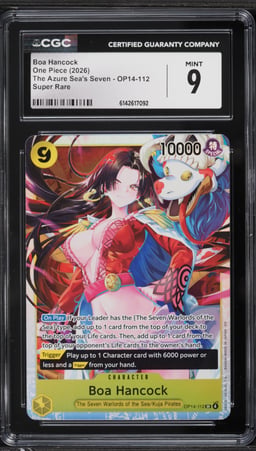 2026 One Piece The Azure Sea's Seven SR Boa Hancock #OP14-112 CGC 9 MINT