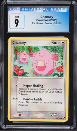 2005 Pokemon EX Unseen Forces Chansey #20 CGC 9 MINT