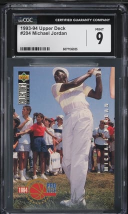 1993 Upper Deck Basketball Michael Jordan #204 CGC 9 MINT