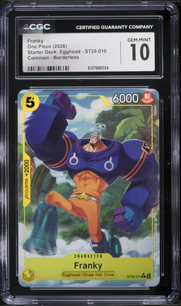 2026 One Piece Starter Deck: Egghead Borderless Franky #ST29-010 CGC 10 GEM MINT