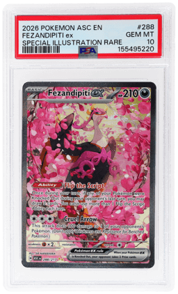 2026 Pokemon Mega Evolution Ascended Heroes Special Illustration Rare Fezandipiti Ex #288 PSA 10