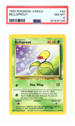 1999 Pokemon Jungle Bellsprout #49 PSA 8