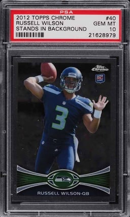 2012 Topps Chrome Russell Wilson ROOKIE #40 PSA 10 GEM MINT