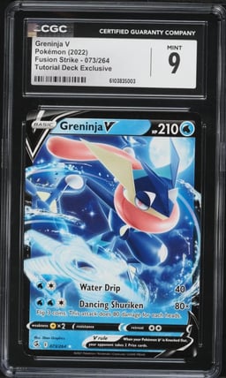 2022 Pokemon Sword & Shield Fusion Strike Tutorial Exclusive Holo Greninja V #73 CGC 9 MINT