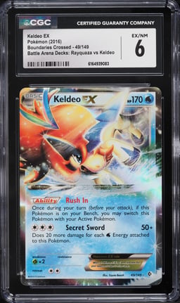 2016 Pokemon XY Boundaries Crossed Battle Arena Deck Keldeo EX #49 CGC 6 EXMT