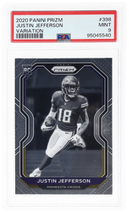 2020 Panini Prizm Justin Jefferson #398B PSA 9
