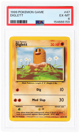 1999 Pokemon Game Diglett #47 PSA 6