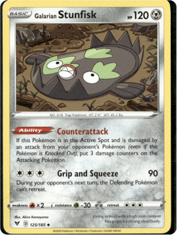 2020 Galarian Stunfisk #125 Vivid Voltage