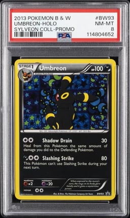 2013 POKEMON B&W PROMO SYLVEON COLL #BW93 UMBREON-HOLO PSA 8