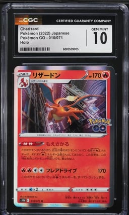 2022 Pokemon Japanese SWSH Pokemon GO Holo Charizard #10 CGC 10 GEM MINT