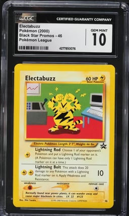 2000 Pokemon League Promo Electabuzz #46 CGC 10 GEM MINT