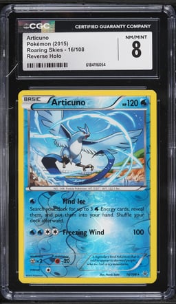 2015 Pokemon XY Roaring Skies Reverse Holo Articuno #16 CGC 8 NM-MT