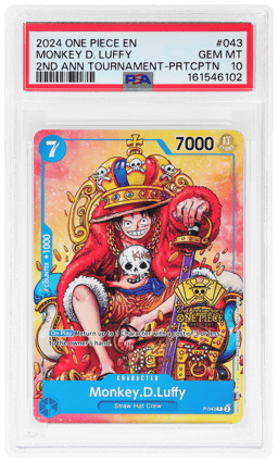 2024 One Piece Tournament Promo 2nd Anniversary Participant Monkey D. Luffy #P-043 PSA 10