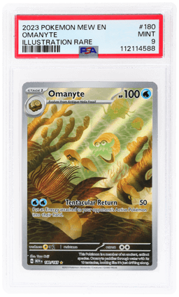 2023 Pokemon Scarlet and Violet 151 Illustration Rare Omanyte #180 PSA 9