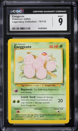 2002 Pokemon Legendary Collection Exeggcute #75 CGC 9 MINT