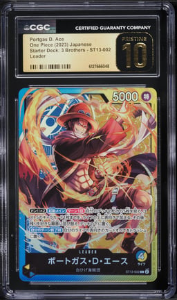2023 One Piece Starter Deck: 3 Brothers Portgas D. Ace #ST13-002 CGC 10 PRISTINE
