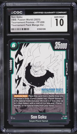 2025 Dragon Ball Super Fusion World Tournament Promo Pack Manga Ver. Son Goku #FP-059 CGC 10 GEM MINT