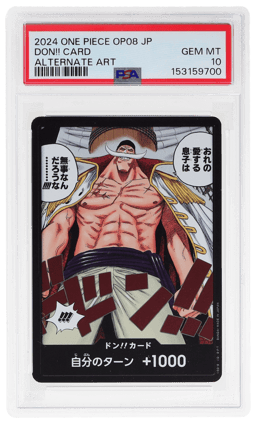 2024 One Piece Two Legends Japanese Alternate Art Don Card PSA 10