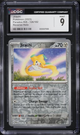 2023 Pokemon Paradox Rift Reverse Holo Jirachi #126 CGC 9 MINT