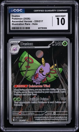 2026 Pokemon Mega Evolution Ascended Heroes IR Dustox #220 CGC 10 GEM MINT
