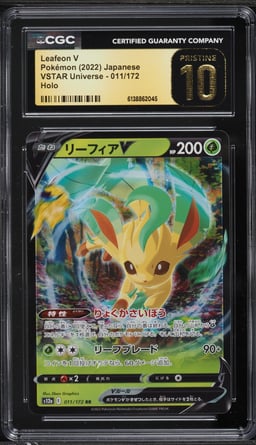 2022 Pokemon Japanese Sword & Shield VSTAR Universe Holo Leafeon V #11 CGC 10 PRISTINE