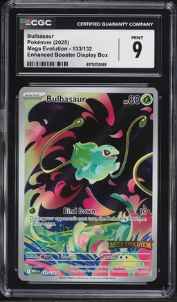 2025 Pokemon Mega Evolution Enhanced Booster Display Box IR Bulbasaur #133 CGC 9 MINT