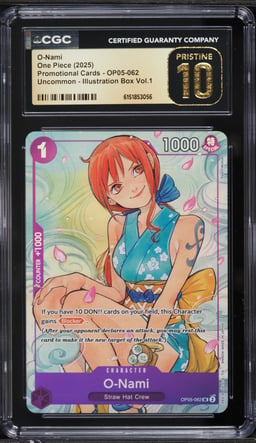 2025 One Piece Promo Illustration Box Volume 1 O-Nami #OP05-062 CGC 10 PRISTINE