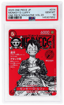 2025 One Piece Japanese Magazine Volume 20 Monkey D. Luffy #ST21014 PSA 10