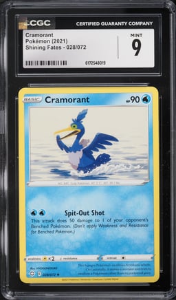 2021 Pokemon Sword & Shield Shining Fates Cramorant #028 CGC 9 MINT