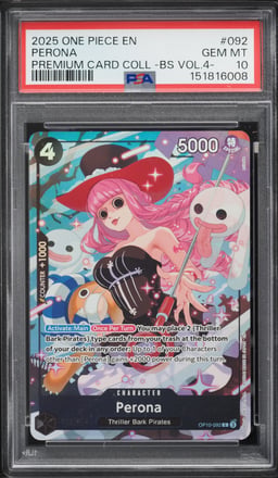 2025 One Piece Premium Best Selection Vol 4 Alt Art Perona #OP10-092 PSA 10 GEM MINT