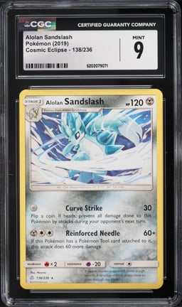 2019 Pokemon Cosmic Eclipse Alolan Sandslash #138 CGC 9 MINT