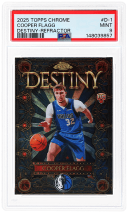 2025 Topps Chrome Destiny Refractor Cooper Flagg #D-1 PSA 9
