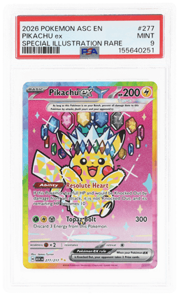 2026 Pokemon Ascended Heroes Special Illustration Rare Pikachu Ex #277 PSA 9