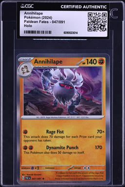 2024 Pokemon Scarlet & Violet Paldean Fates Holo Annihilape #47 CGC AUTH