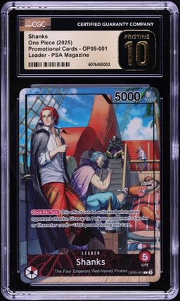 2025 One Piece Promo PSA Magazine Leader Shanks #OP09-001 CGC 10 PRISTINE