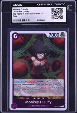 2024 One Piece 500 Years In The Future Monkey D. Luffy #OP07-073 CGC AUTH