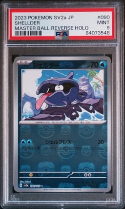 2023 POKEMON JPN SV2A-POKEMON 151 MASTER BALL REVERSE HOLO #090 SHELLDER PSA 9