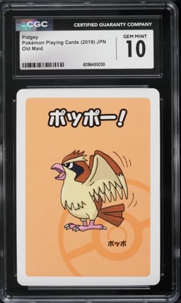 2019 Pokemon Japanese Playing Cards Old Maid Pidgey CGC 10 GEM MINT