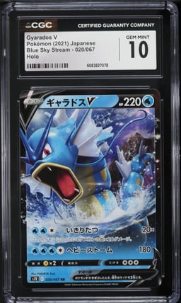 2021 Pokemon Japanese SWSH Blue Sky Stream Holo Gyarados V #20 CGC 10 GEM MINT