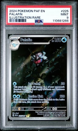 2024 POKEMON PAF EN-PALDEAN FATES ILLUSTRATION RARE #225 PALAFIN PSA 9